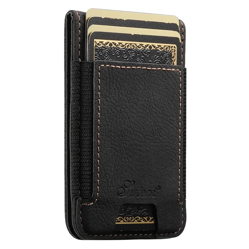 SUTENI H17 para Google Pixel 10 Pro XL Capa Magnética com Compartimentos para Cartões, Couro + TPU com Suporte - Preto