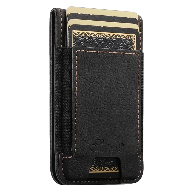 SUTENI H17 Para Google Pixel 9 / 9 Pro Capa Magnética com Compartimentos para Cartão, Couro + TPU com Suporte - Preto
