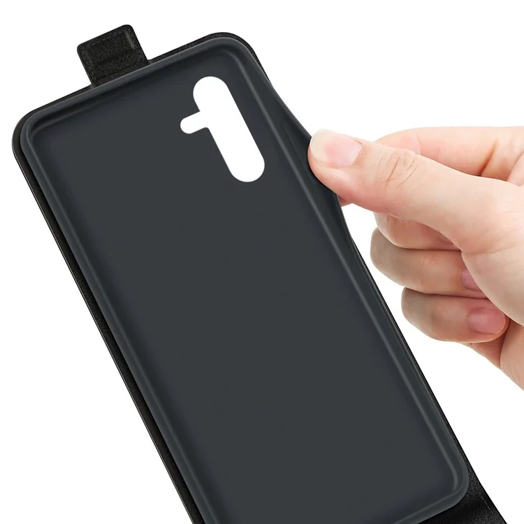 Para Samsung Galaxy A14 5G / 4G PU Leather Vertical Flip Phone Case Crazy Horse Texture Card Holder Scratch-resistant Phone Cover - Black