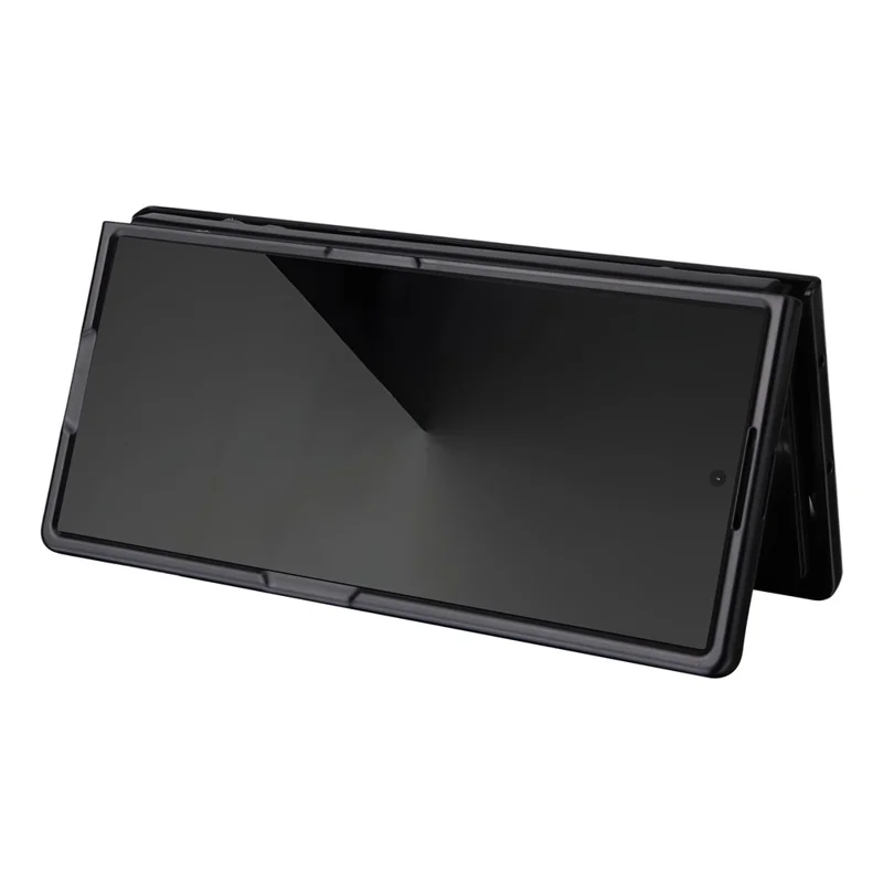 Étui en cuir PU pour Samsung Galaxy Z Fold7 5G avec coque de protection rigide en PC - Noir