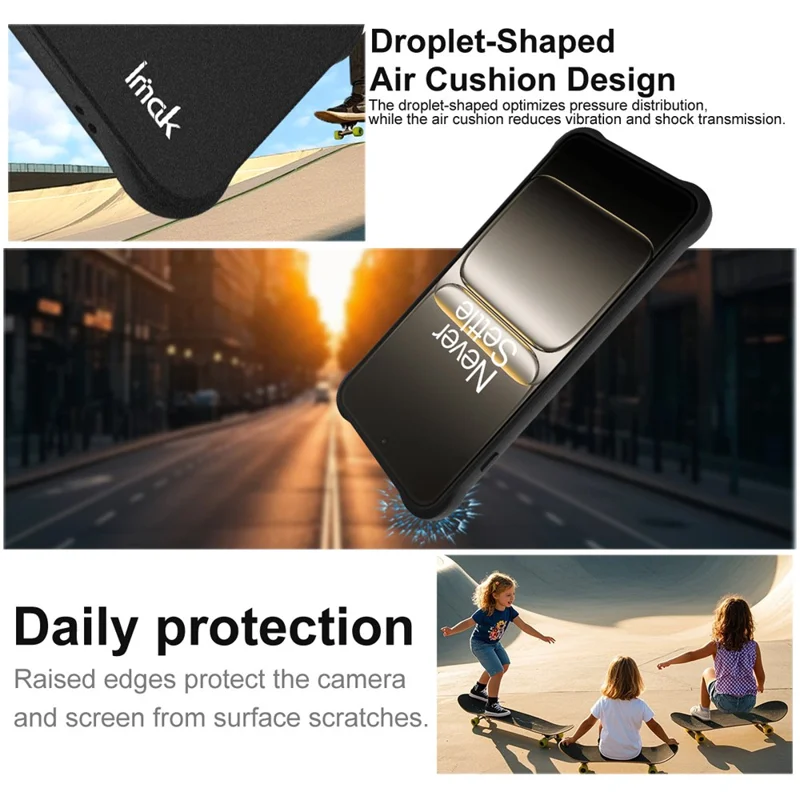 IMAK For OnePlus Nord 5 5G / Ace 5 Ultra 5G Case TPU Phone Cover Airbag Shockproof Protection - Matte Black