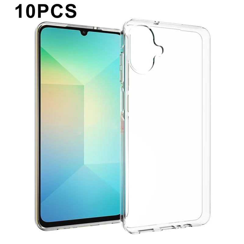 Pack de 10 Fundas Transparentes TPU con Protección para Teléfono Samsung Galaxy A07, Sin Marca de Agua
