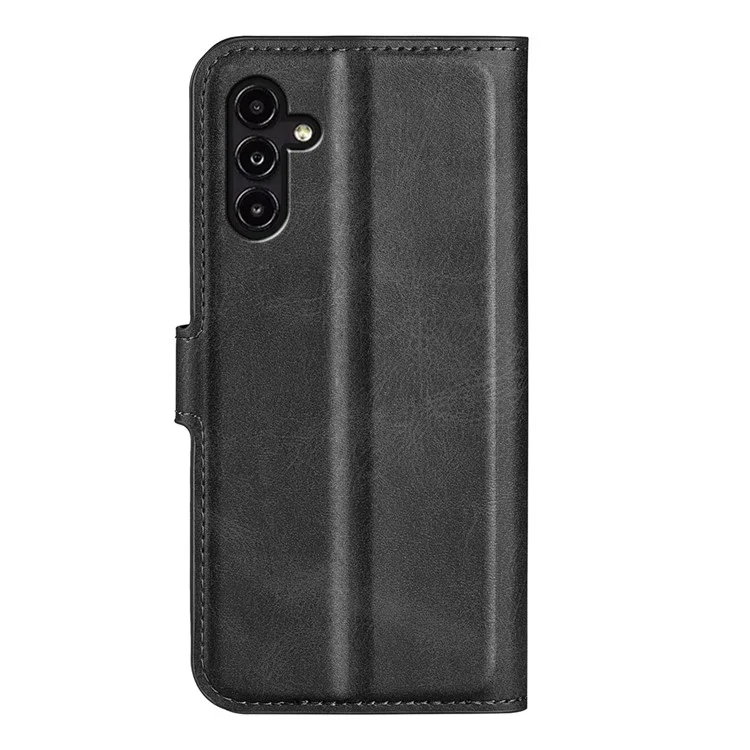 Para Samsung Galaxy A14 5G / 4G Calf Texture PU Leather Phone Case Wallet Foldable Stand Cell Phone Cover - Negro