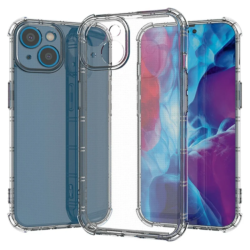 SHANWO Чехол для iPhone 14 Plus Прямые края Ударопрочный TPU Задняя крышка телефона