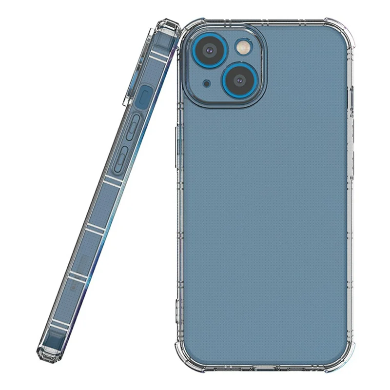 SHANWO Чехол для iPhone 14 Plus Прямые края Ударопрочный TPU Задняя крышка телефона