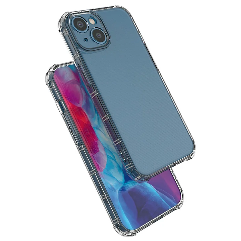 SHANWO Чехол для iPhone 14 Plus Прямые края Ударопрочный TPU Задняя крышка телефона