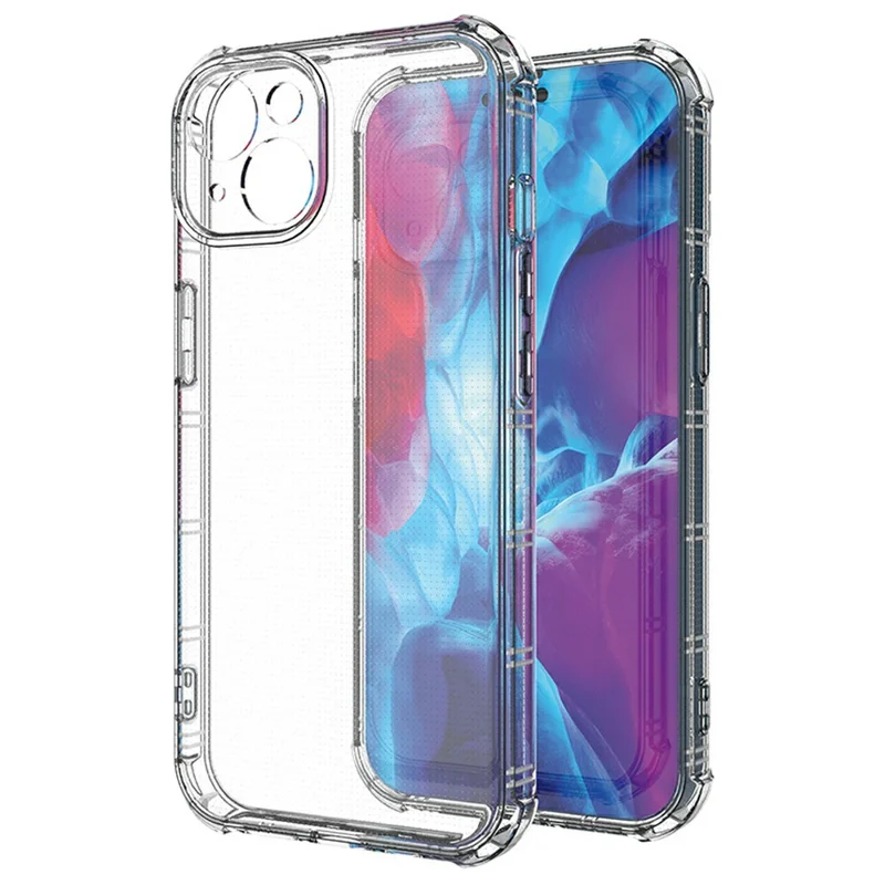 SHANWO Чехол для iPhone 14 Plus Прямые края Ударопрочный TPU Задняя крышка телефона