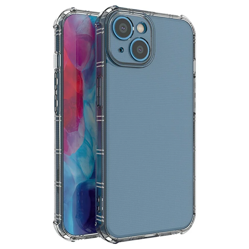 SHANWO Чехол для iPhone 14 Plus Прямые края Ударопрочный TPU Задняя крышка телефона