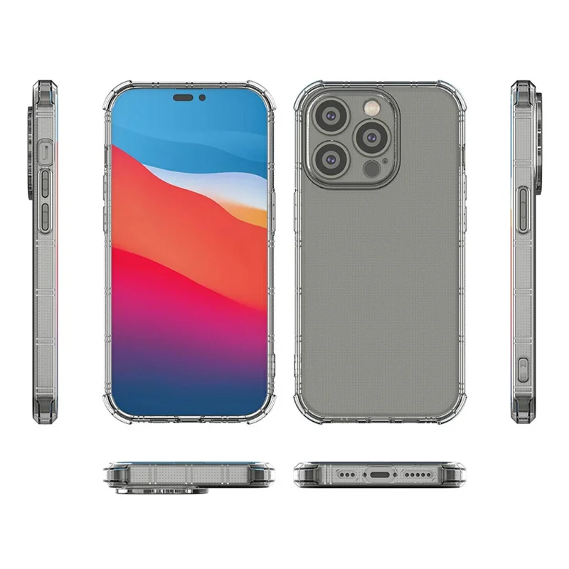SHANWO Funda Transparente Antigolpes de Borde Recto para iPhone 14 Pro Max de TPU