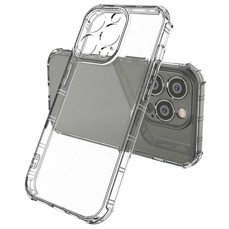 SHANWO Funda Transparente Antigolpes de Borde Recto para iPhone 14 Pro Max de TPU