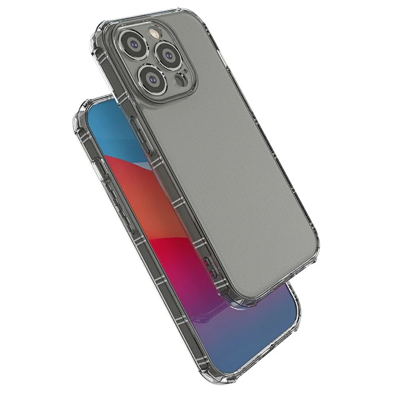 SHANWO Funda Transparente Antigolpes de Borde Recto para iPhone 14 Pro Max de TPU
