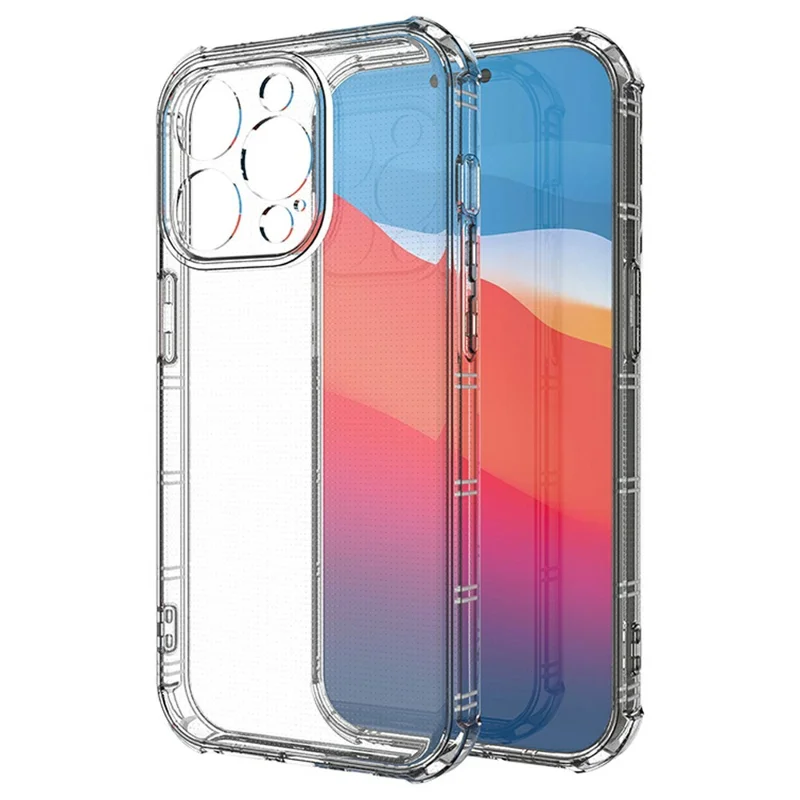 SHANWO Funda Transparente Antigolpes de Borde Recto para iPhone 14 Pro Max de TPU
