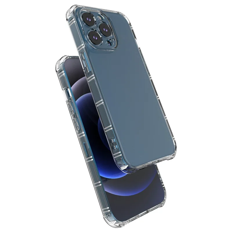 SHANWO For iPhone 13 Pro Max Case Straight Edge Clear Shockproof TPU Phone Back Cover