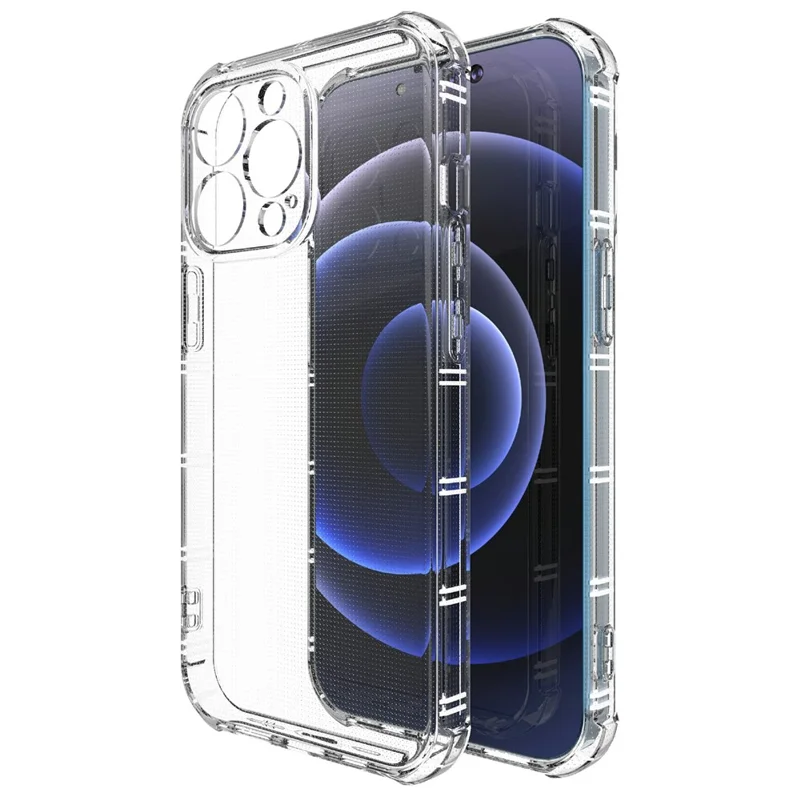 SHANWO For iPhone 13 Pro Max Case Straight Edge Clear Shockproof TPU Phone Back Cover