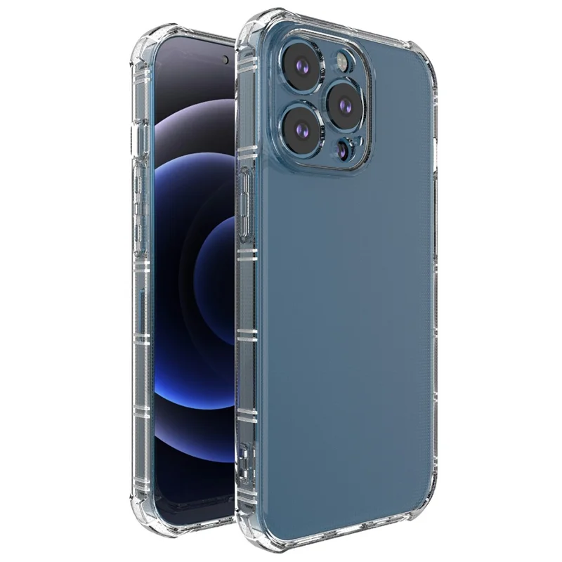 SHANWO For iPhone 13 Pro Max Case Straight Edge Clear Shockproof TPU Phone Back Cover