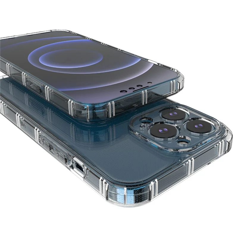 SHANWO For iPhone 13 Pro Max Case Straight Edge Clear Shockproof TPU Phone Back Cover