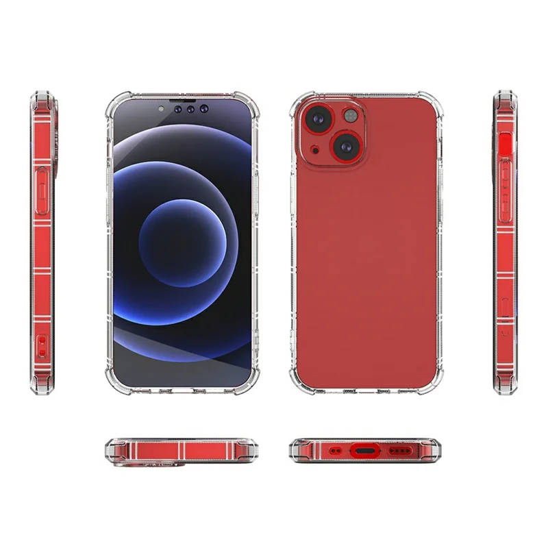 SHANWO Per iPhone 13 mini Cover Bordi Dritti Trasparente Antiurto Cover Posteriore in TPU