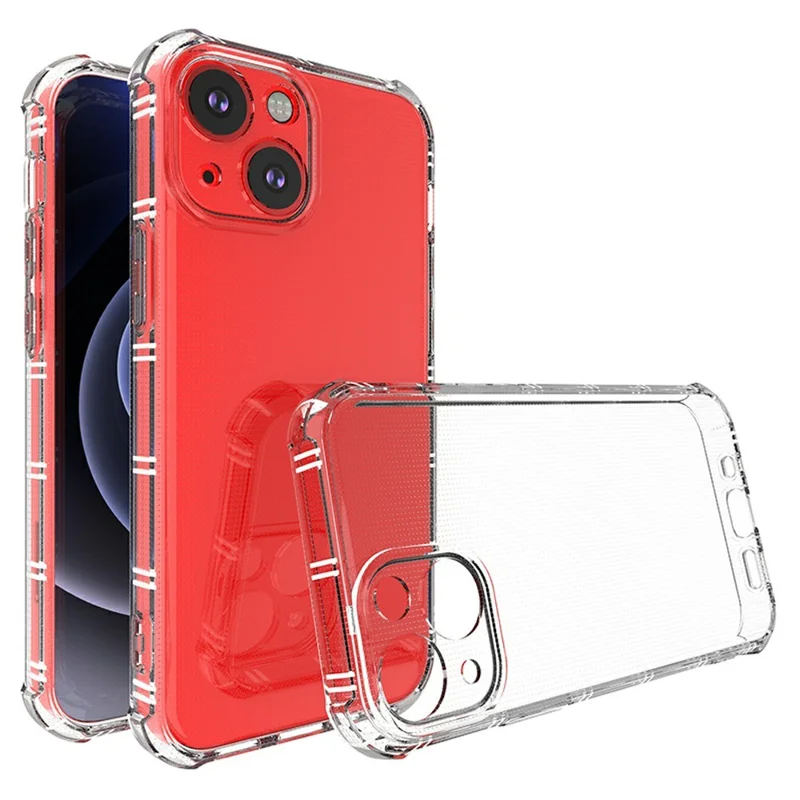 SHANWO Per iPhone 13 mini Cover Bordi Dritti Trasparente Antiurto Cover Posteriore in TPU