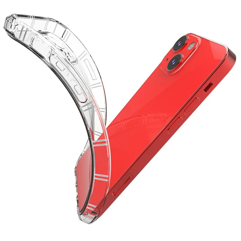 SHANWO Per iPhone 13 mini Cover Bordi Dritti Trasparente Antiurto Cover Posteriore in TPU