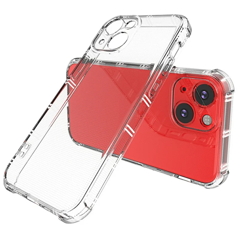SHANWO Per iPhone 13 mini Cover Bordi Dritti Trasparente Antiurto Cover Posteriore in TPU