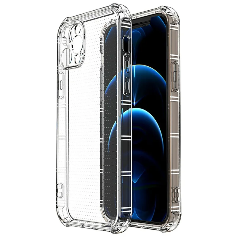 SHANWO For iPhone 12 Pro Max Case Straight Edge Clear Shockproof TPU Phone Back Cover