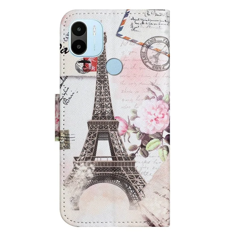 Para Xiaomi Redmi A1 4G Textura Cruzada PU Cuero Billetera Patrillo Patrillo Diseño Cierre Magnético Cubierta de Soporte Folio Folio Folio - Torre