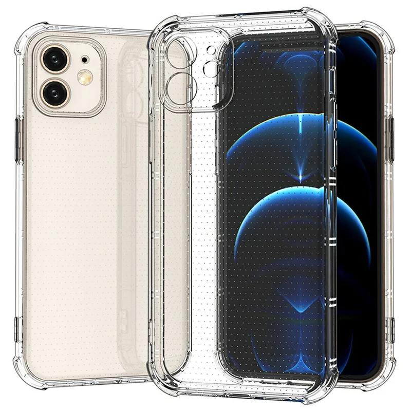 SHANWO Funda Transparente Antigolpes con Bordes Rectos para iPhone 12 mini