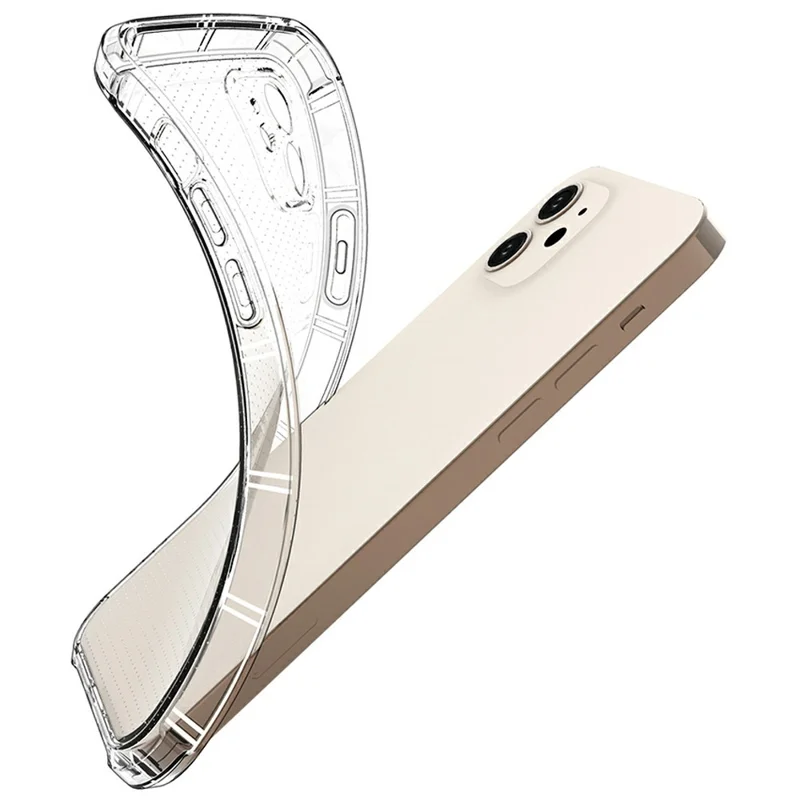 SHANWO Funda Transparente Antigolpes con Bordes Rectos para iPhone 12 mini