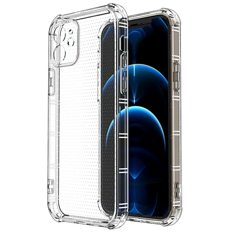 SHANWO Funda Transparente Antigolpes con Bordes Rectos para iPhone 12 mini