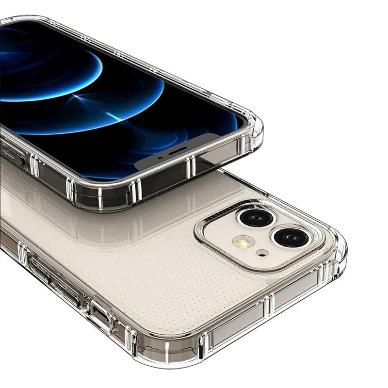 SHANWO Funda Transparente Antigolpes con Bordes Rectos para iPhone 12 mini