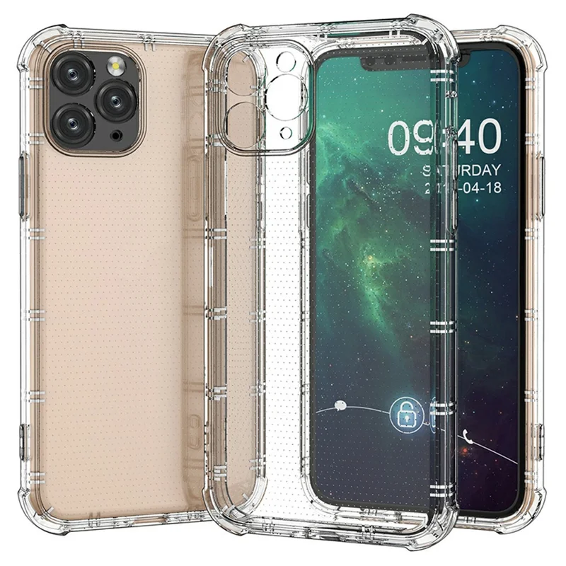 SHANWO For iPhone 11 Pro Case Straight Edge Clear Shockproof TPU Phone Back Cover