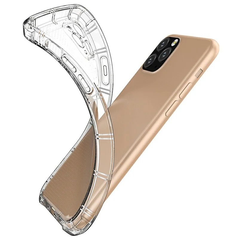 SHANWO For iPhone 11 Pro Case Straight Edge Clear Shockproof TPU Phone Back Cover