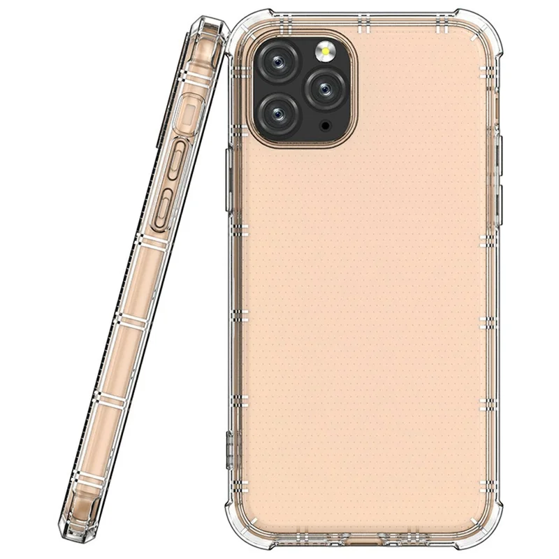 SHANWO For iPhone 11 Pro Case Straight Edge Clear Shockproof TPU Phone Back Cover