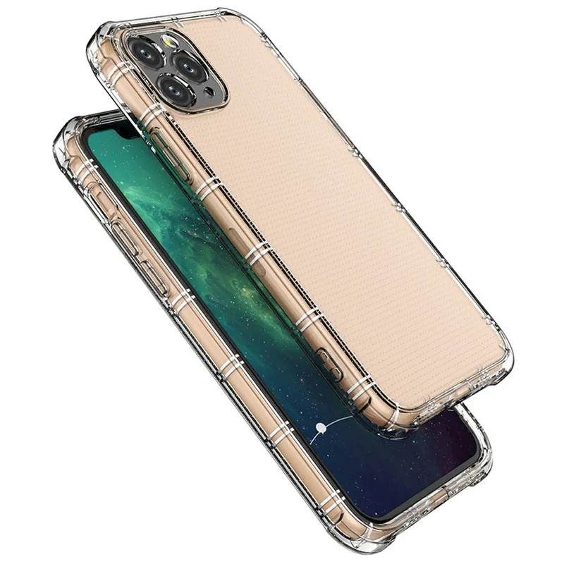 SHANWO For iPhone 11 Pro Case Straight Edge Clear Shockproof TPU Phone Back Cover
