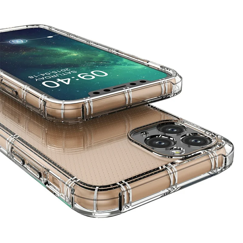 SHANWO For iPhone 11 Pro Case Straight Edge Clear Shockproof TPU Phone Back Cover