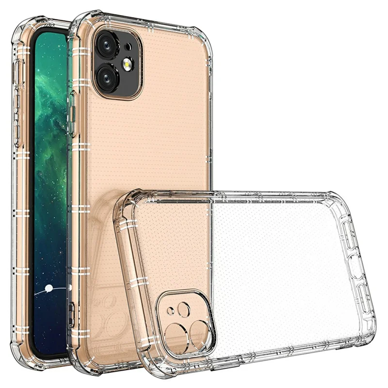 SHANWO For iPhone 11 Case Straight Edge Clear Shockproof TPU Phone Back Cover