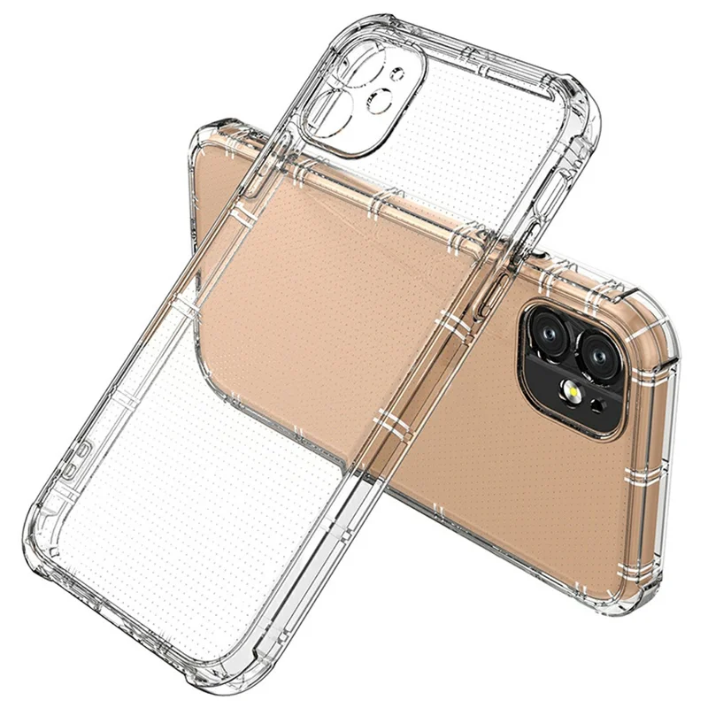 SHANWO For iPhone 11 Case Straight Edge Clear Shockproof TPU Phone Back Cover