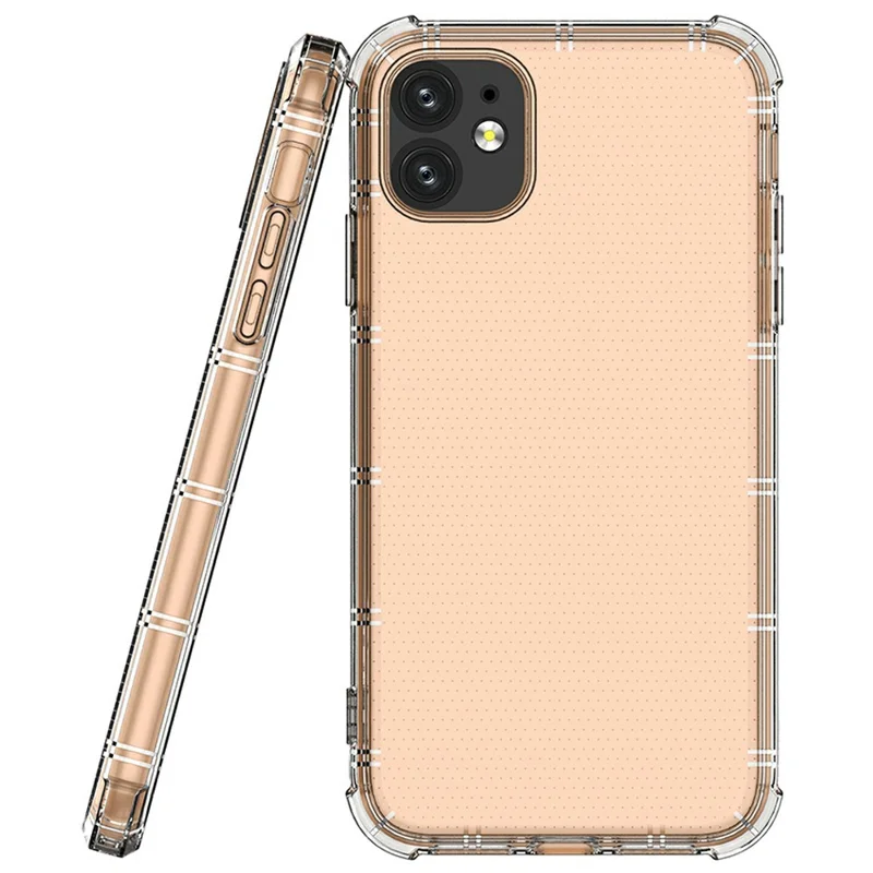 SHANWO For iPhone 11 Case Straight Edge Clear Shockproof TPU Phone Back Cover