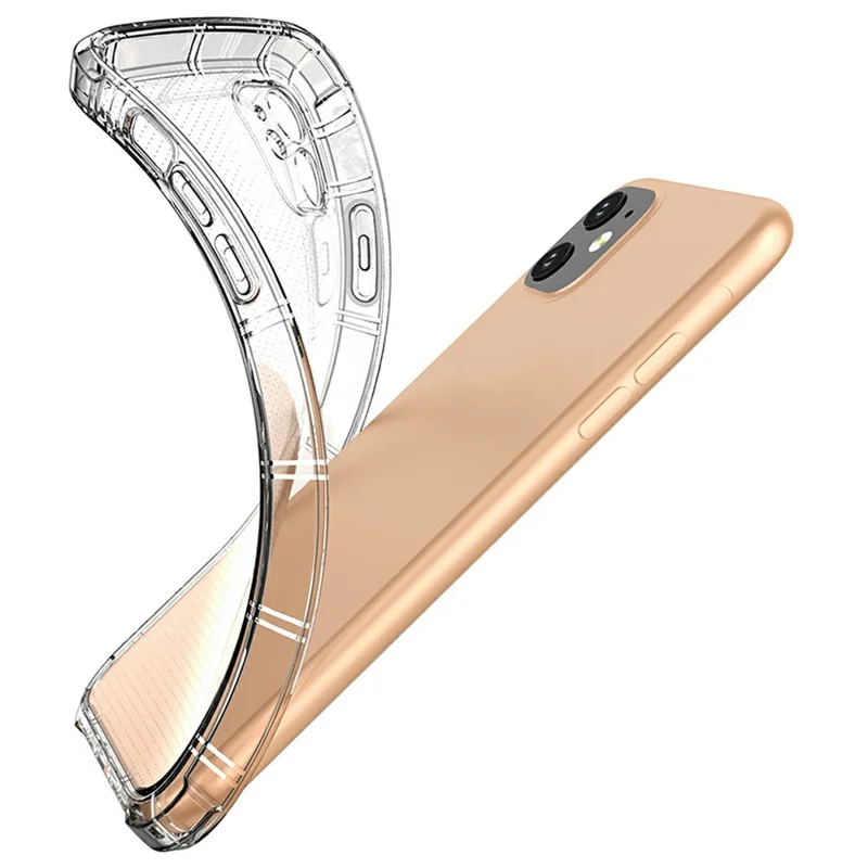 SHANWO For iPhone 11 Case Straight Edge Clear Shockproof TPU Phone Back Cover