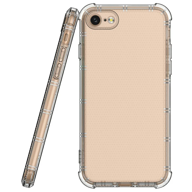 SHANWO TPU Case For iPhone SE (2022)  /  (2020)  /  8  /  7 Straight Edge Clear Shockproof Phone Back Cover