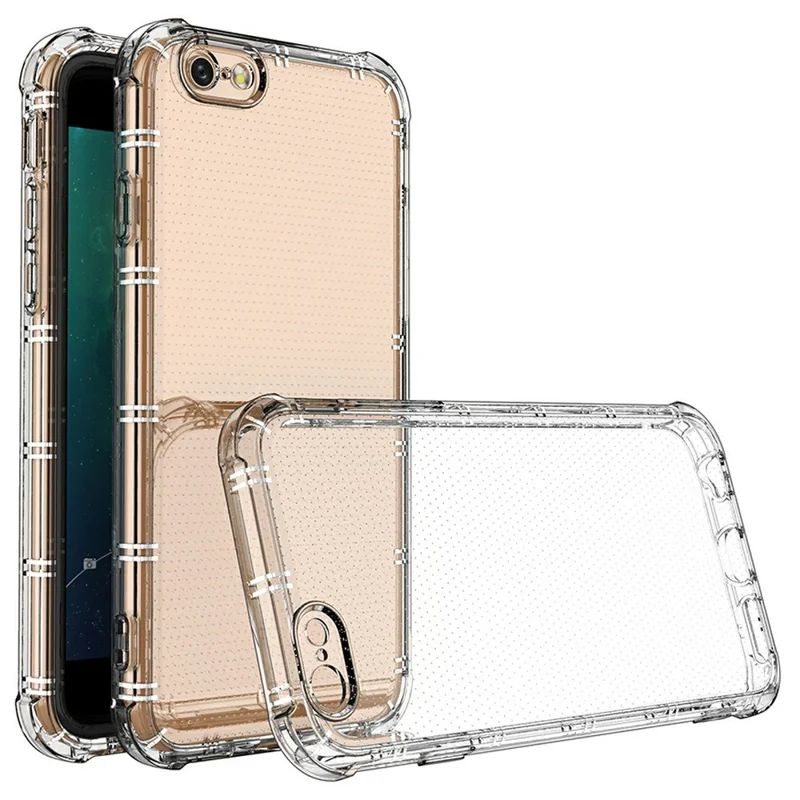 SHANWO для iPhone 6 / 6s Чехол с прямыми краями прозрачный противоударный TPU чехол для задней панели телефона