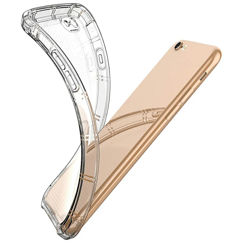SHANWO для iPhone 6 / 6s Чехол с прямыми краями прозрачный противоударный TPU чехол для задней панели телефона