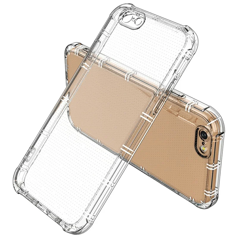 SHANWO для iPhone 6 / 6s Чехол с прямыми краями прозрачный противоударный TPU чехол для задней панели телефона