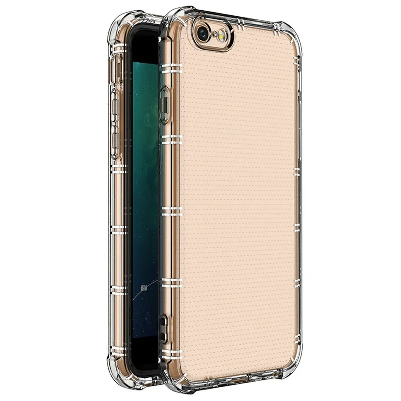 SHANWO для iPhone 6 / 6s Чехол с прямыми краями прозрачный противоударный TPU чехол для задней панели телефона