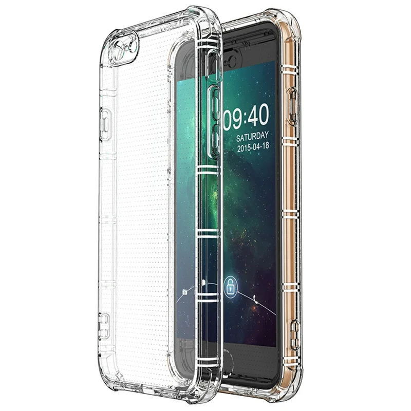 SHANWO для iPhone 6 / 6s Чехол с прямыми краями прозрачный противоударный TPU чехол для задней панели телефона