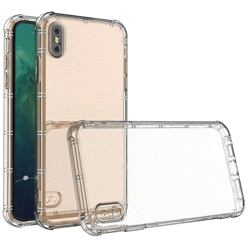 SHANWO For iPhone XS Max Case Straight Edge Clear Shockproof TPU Phone Back Cover
