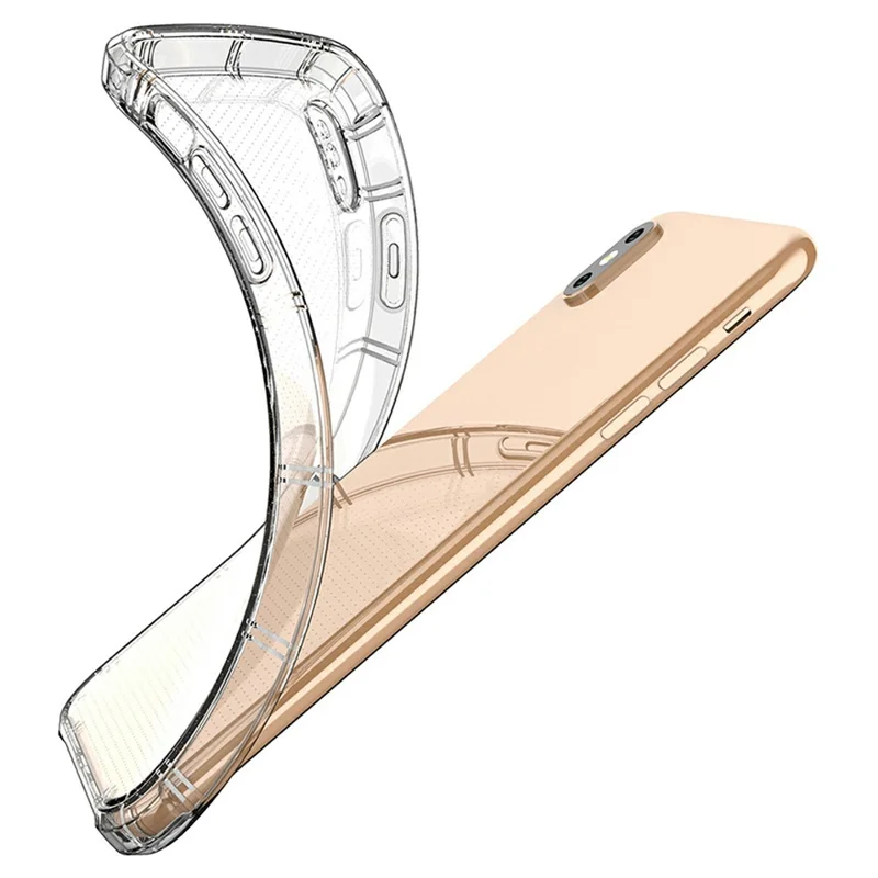 SHANWO For iPhone XS Max Case Straight Edge Clear Shockproof TPU Phone Back Cover