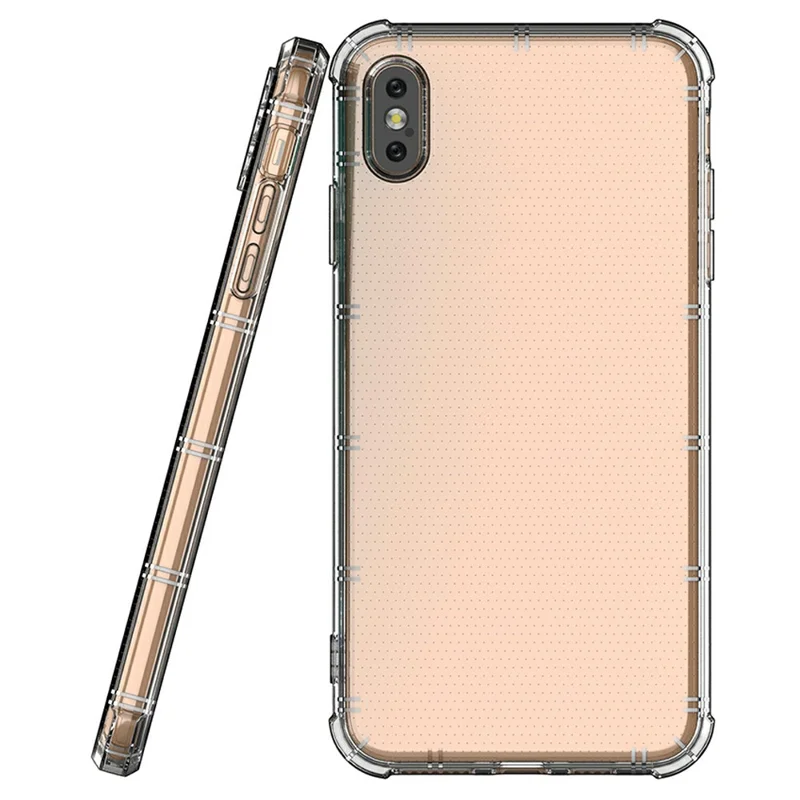 SHANWO For iPhone XS Max Case Straight Edge Clear Shockproof TPU Phone Back Cover