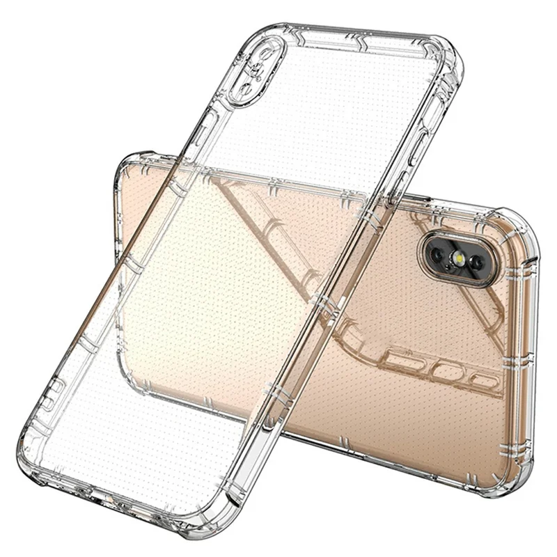 SHANWO For iPhone XS Max Case Straight Edge Clear Shockproof TPU Phone Back Cover