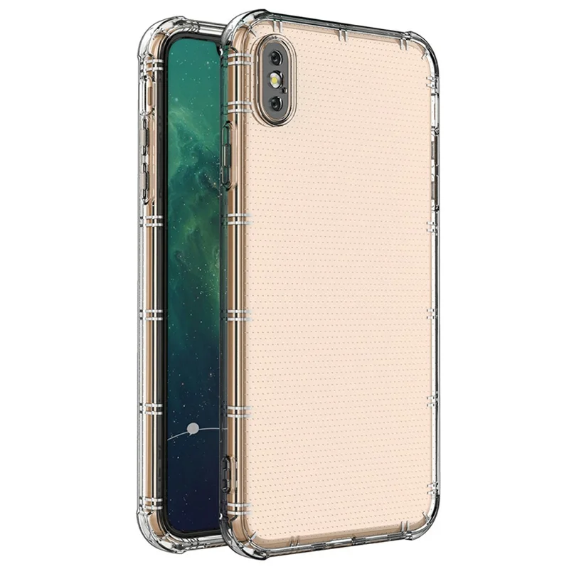 SHANWO For iPhone XS Max Case Straight Edge Clear Shockproof TPU Phone Back Cover